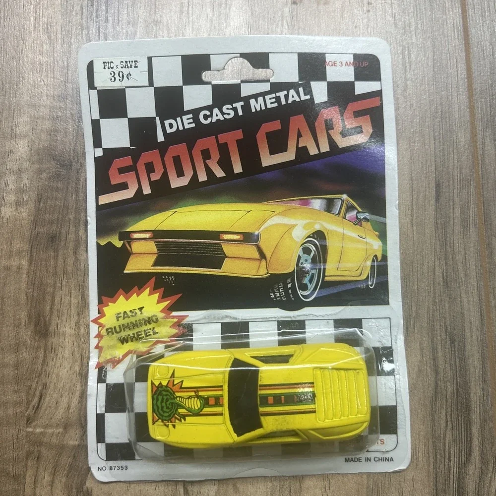 Vintage Gingell PORSCHE 928 Yellow China Diecast‎ 1980s RARE
